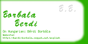 borbala berdi business card